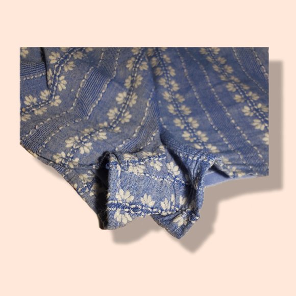 Current Project blue & white romper, sz Med EUC - Picture 3 of 6